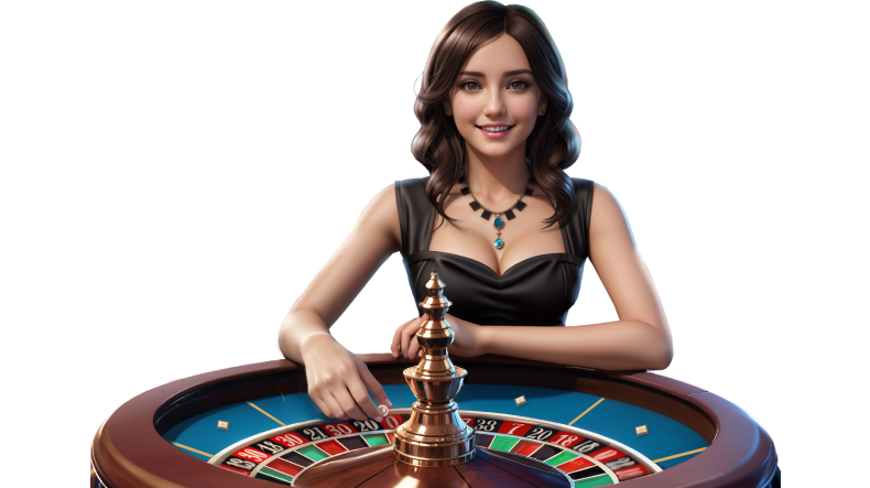 Professionelle Croupier am Roulettetisch im Boomerang Live Casino